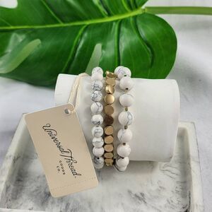 Universal Thread Genuine Stone Set of 3 Bracelets